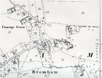 The area around Vicarage Green in 1901